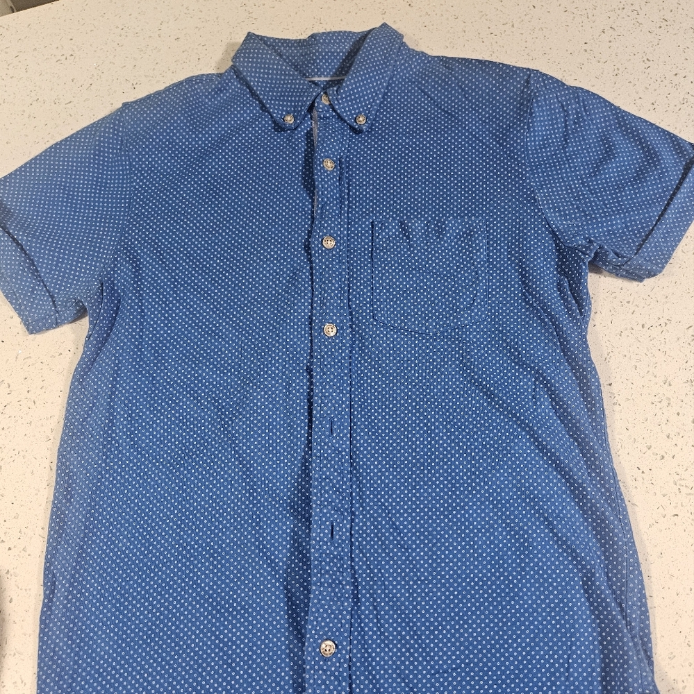 U.S. Polo Assn. Blue and White Casual Button Down Shirt